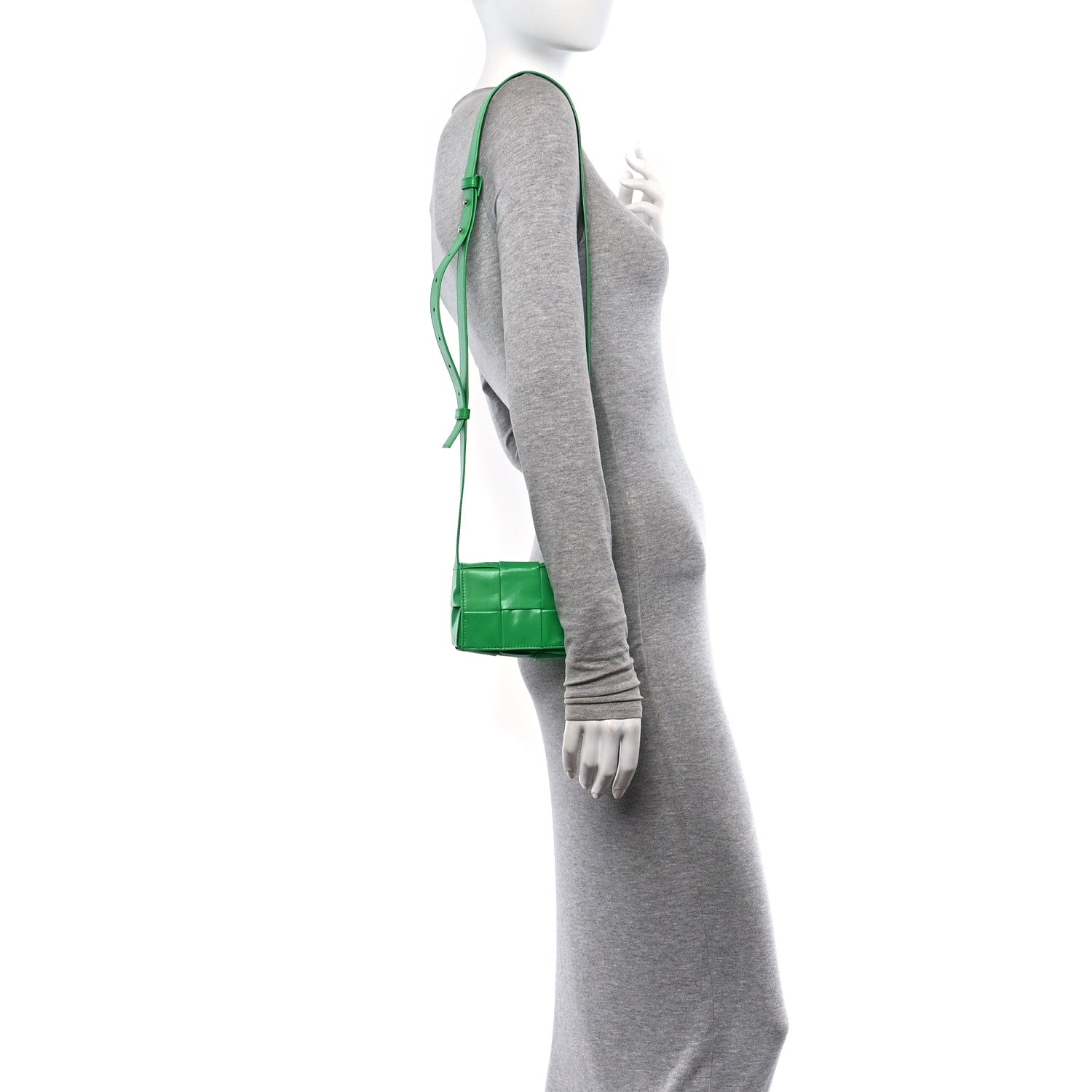 Bottega Veneta Paper Calfskin Maxi Intreccio Extra Mini Cassette Crossbody Bag Parakeet 2 of 12