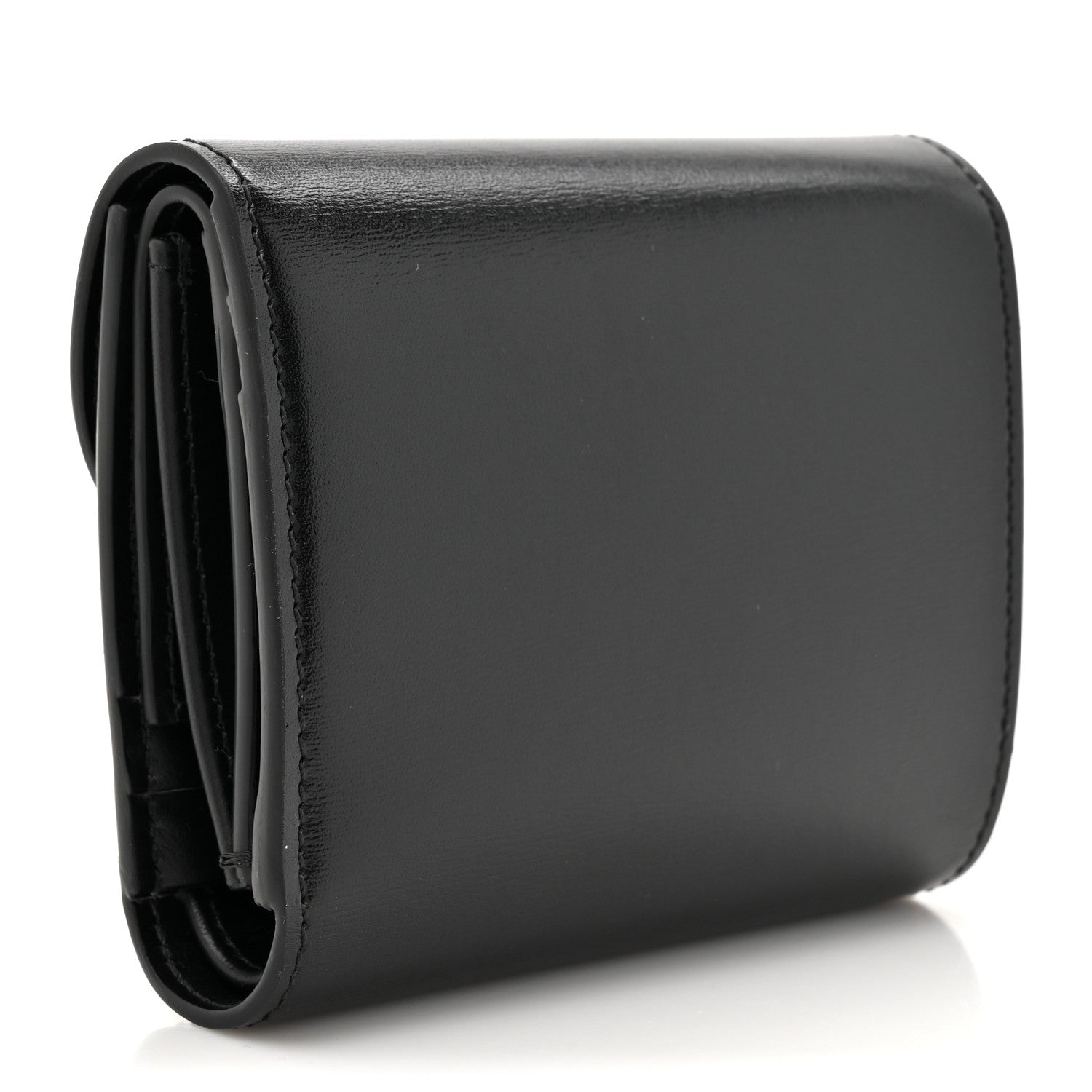 Celine Shiny Calfskin Small Triomphe Wallet Black 3 of 9