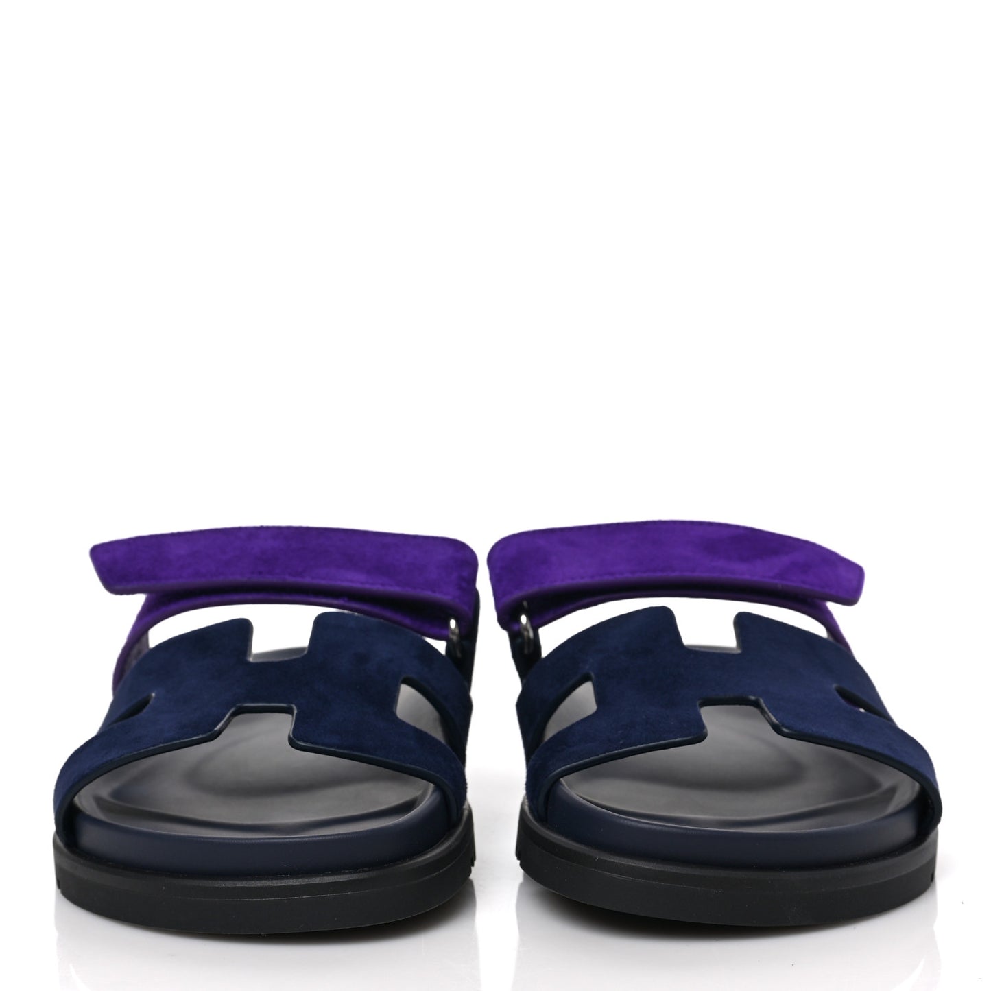 Suede Goatskin Womens Chypre Sandals 35 Marine Violet Majorette