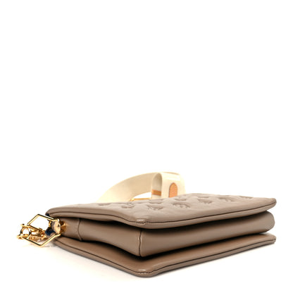 Louis Vuitton Lambskin Embossed Monogram Coussin PM Taupe 4 of 12