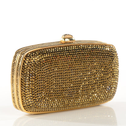 Judith Leiber Swarovski Crystal Minaudière Clutch Gold 3 of 6