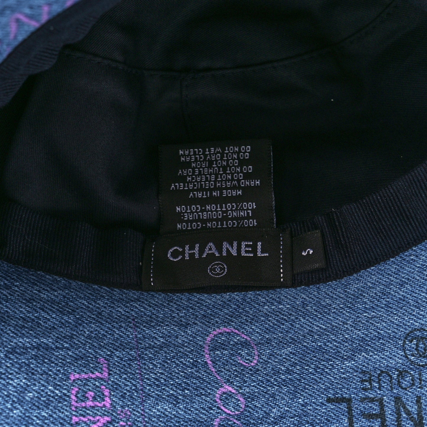 Denim Mood Cloche Bucket Hat S Blue