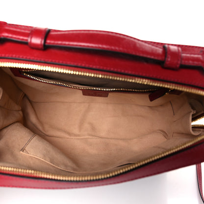 Gucci Suede Calfskin Web Small Ophidia Top Handle Shoulder Bag New Blue Romantic Cherry 5 of 9