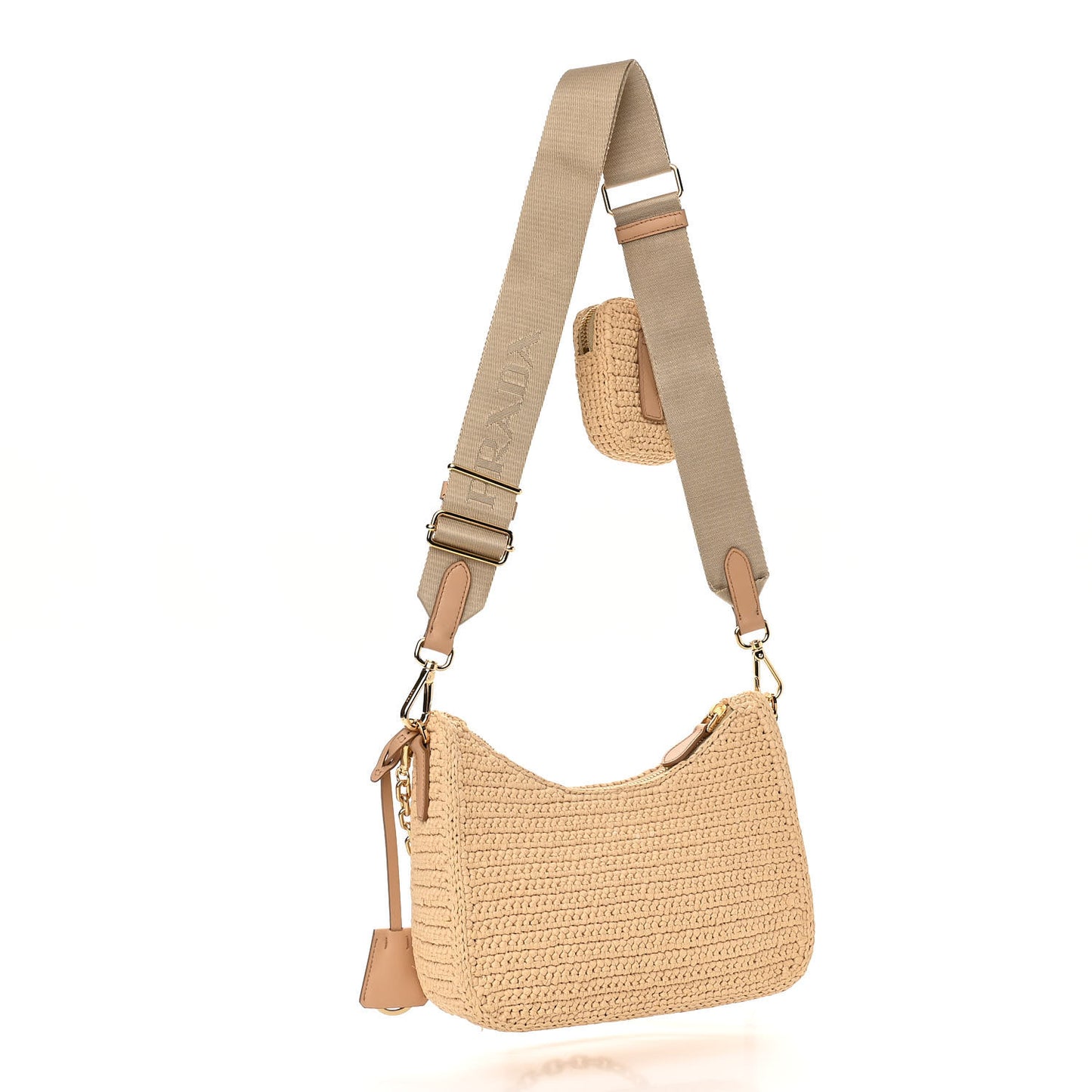 Yarn Raffia Effect Crochet Re-Edition 2005 Shoulder Bag Naturale
