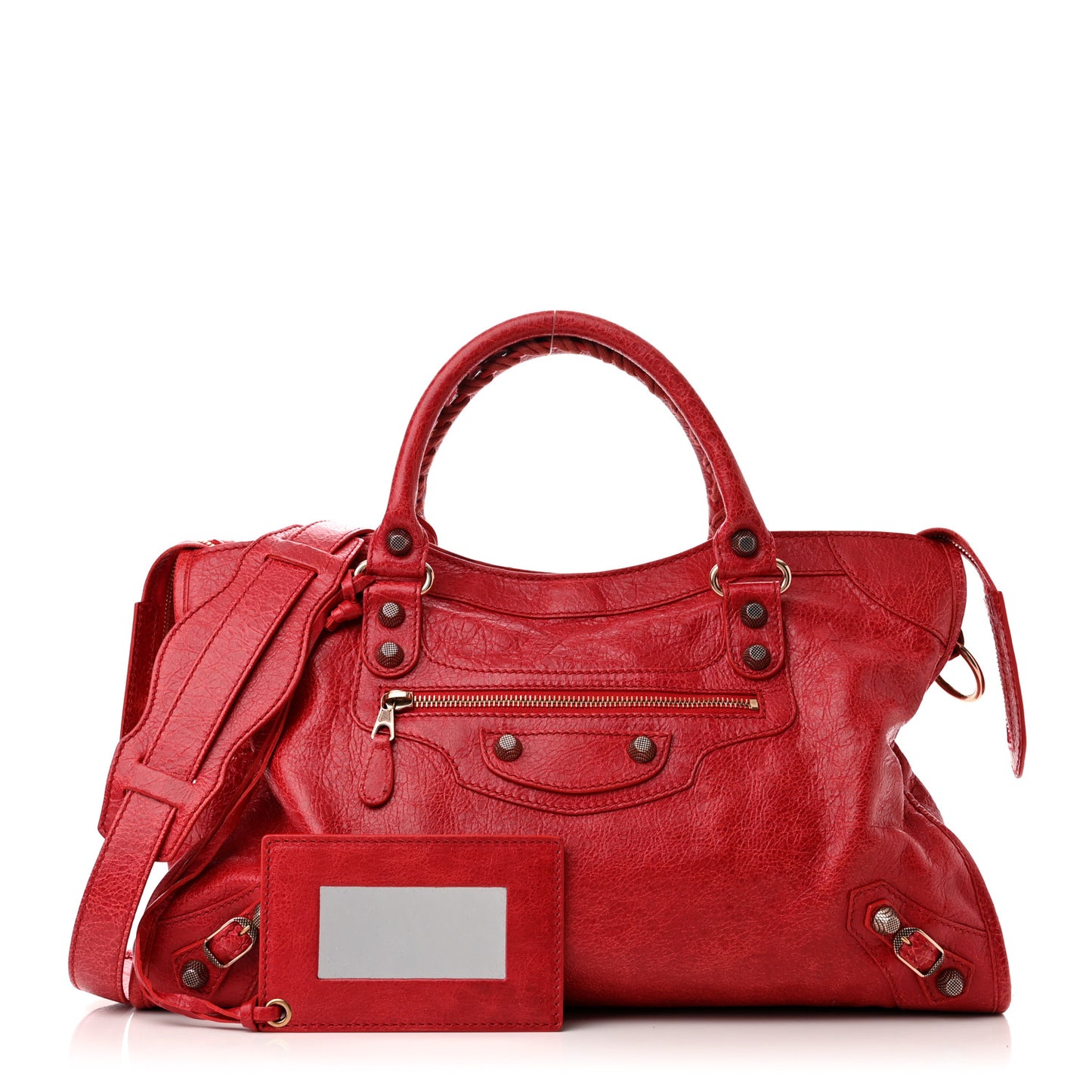 Agneau Giant 12 Rose Gold Hardware City Rouge Coquelicot