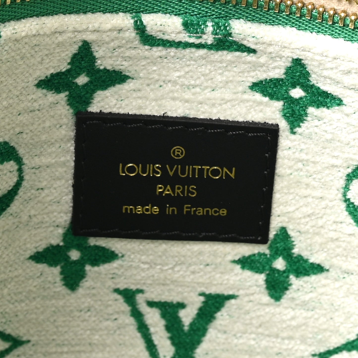Jacquard Velvet Monogram Onthego PM Green
