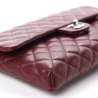 Chanel Caviar Quilted Flap Clutch Burgundy 6 of 11