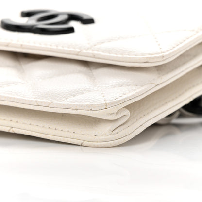 Chanel Caviar Quilted My Everything Belt Flap Card Holder White 11 of 16