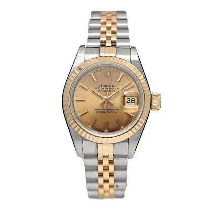 Rolex Stainless Steel 18K Yellow Gold 26mm Oyster Perpetual Datejust Watch Champagne 69173 1 of 5