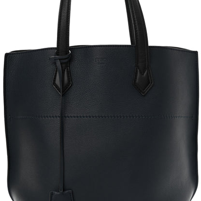 Fendi Vitello All In Shopper Tote Navy Black 7 of 10