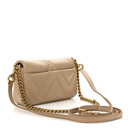 Marc Jacobs Lambskin Quilted J Marc Mini Shoulder Bag Camel 3 of 12