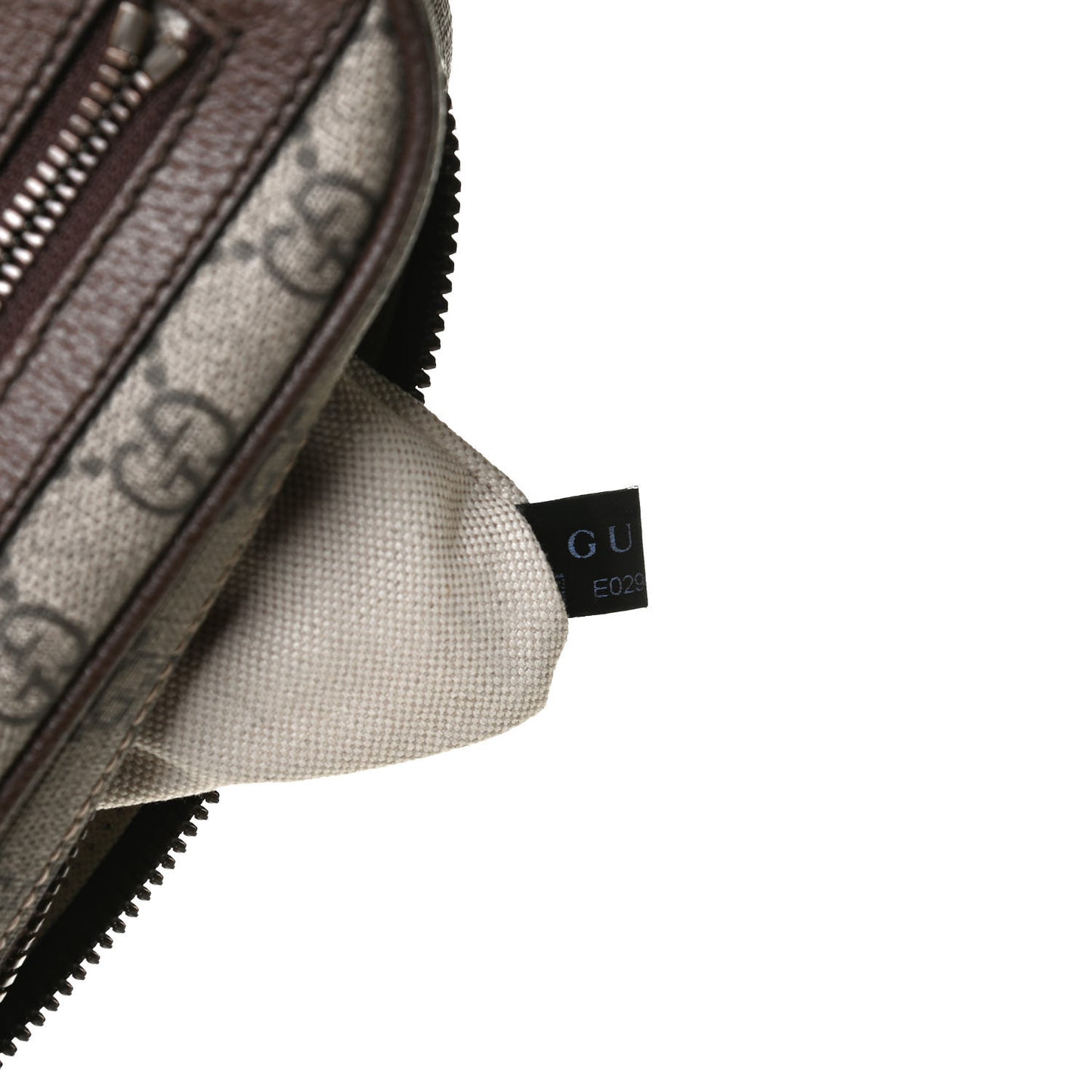 Soft GG Supreme Monogram Medium Ophidia Belt Bag Dark Brown