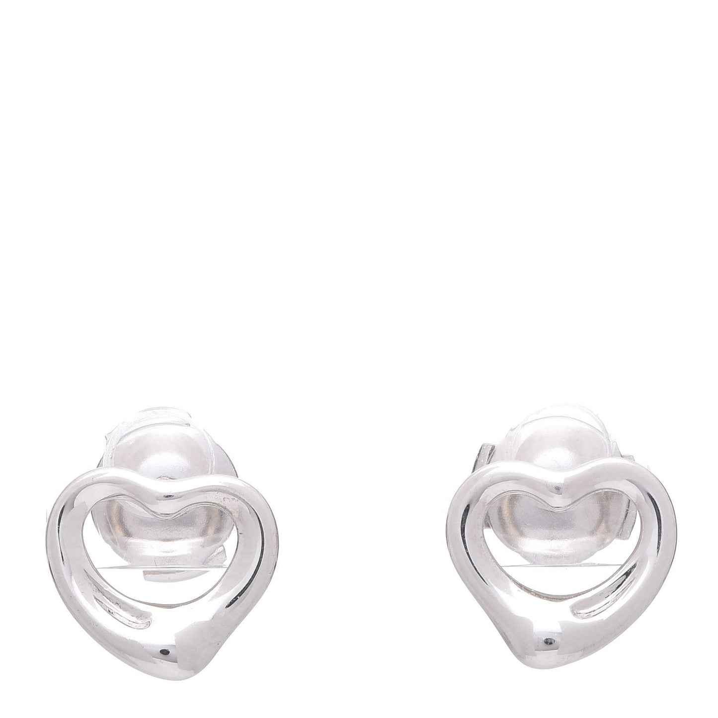 Platinum Elsa Peretti Open Heart Earrings