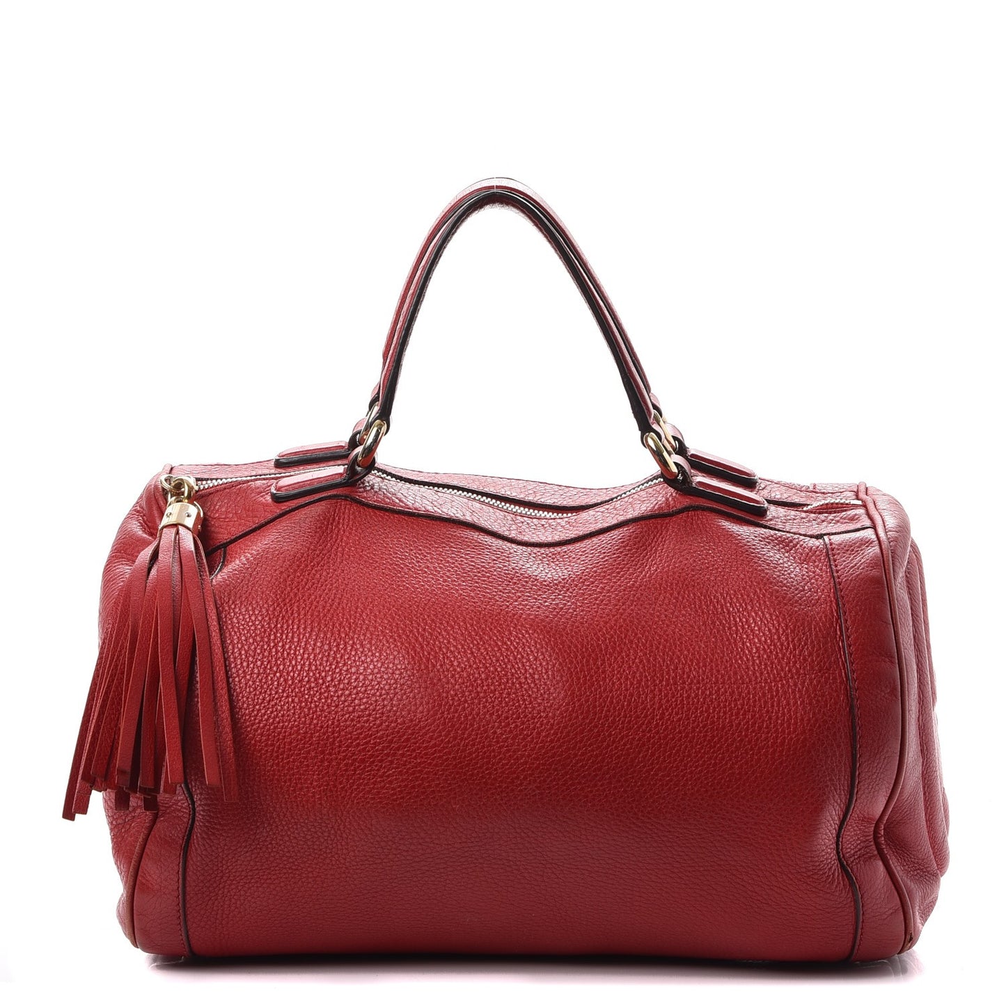 Pebbled Calfskin Medium Soho Boston Red