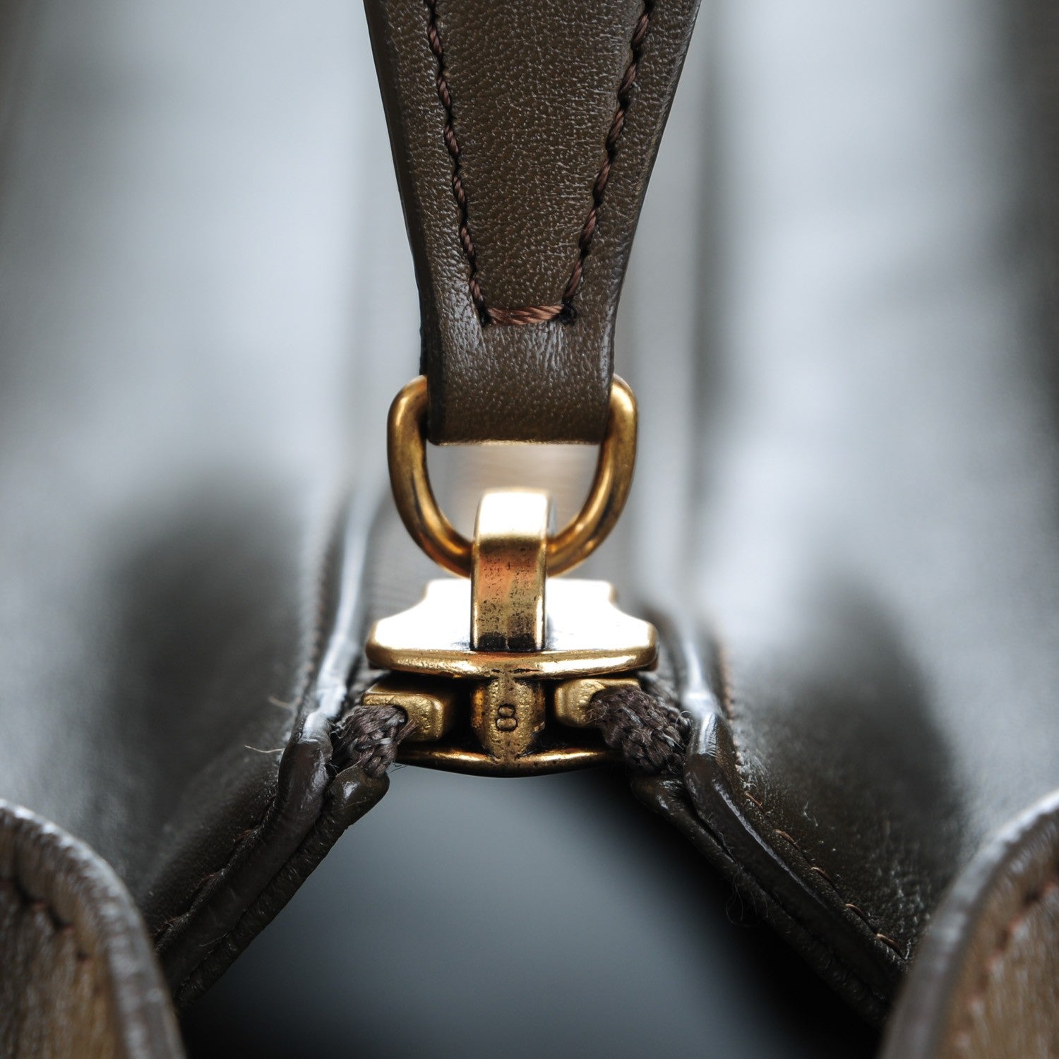 Celine Smooth Calfskin Mini Luggage Khaki 8 of 8