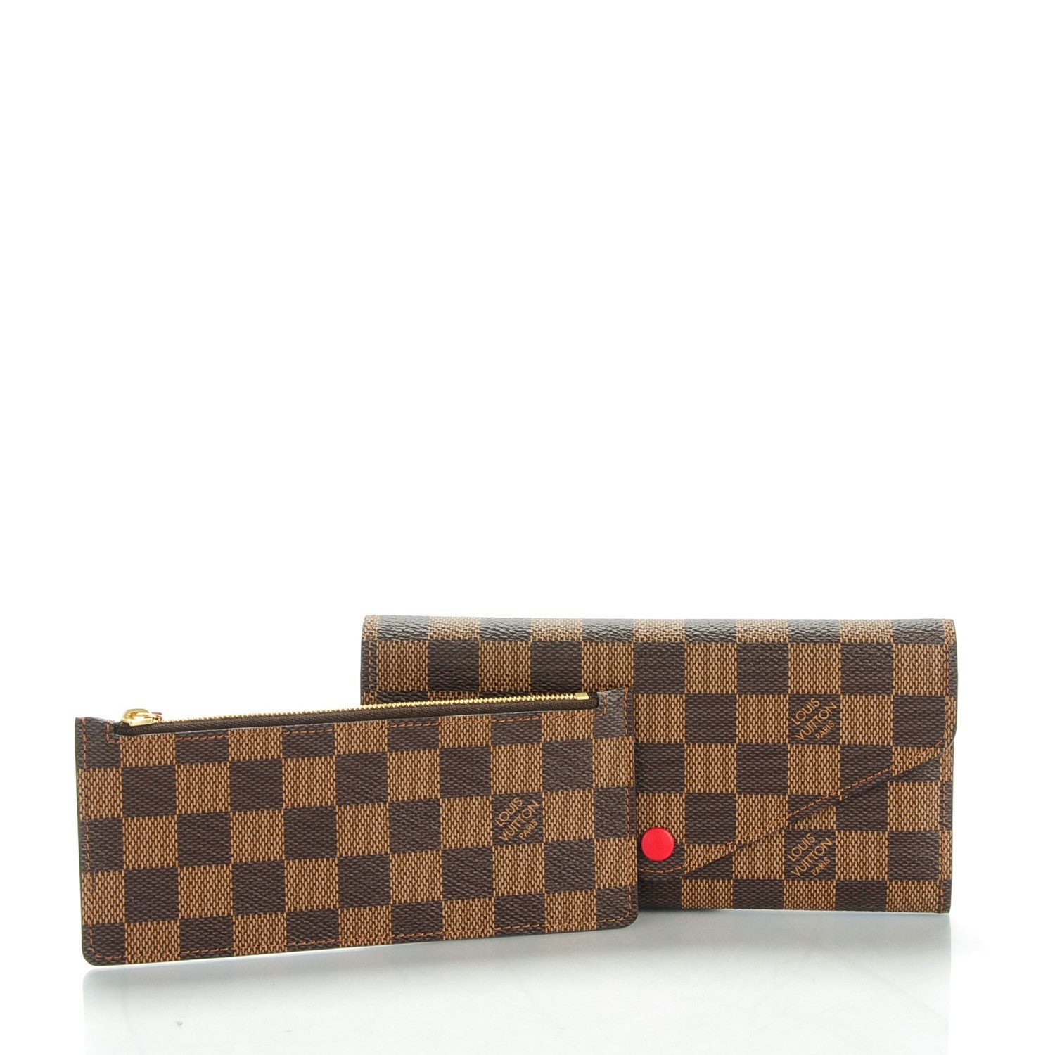 Louis Vuitton Damier Ebene Josephine Wallet Red 3 of 7