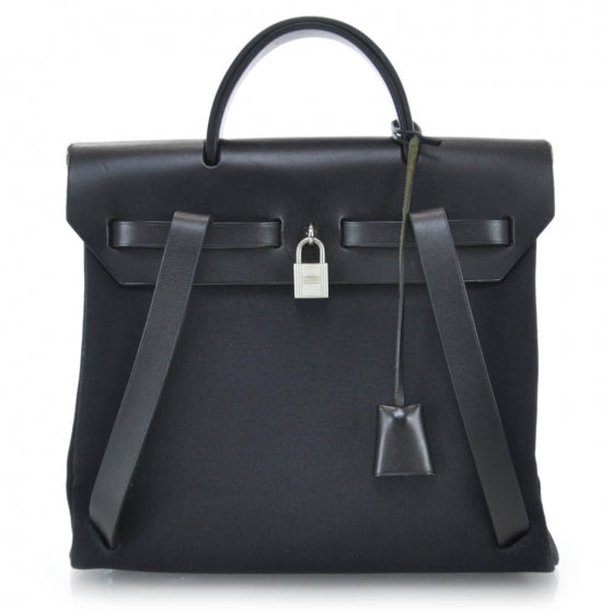Hermes Toile Herbag Black 10 of 18