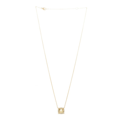 David Yurman 18K Yellow Gold Diamond Champagne Citrine 7mm Petite Chatelaine Pave Bezel Pendant Necklace 3 of 6