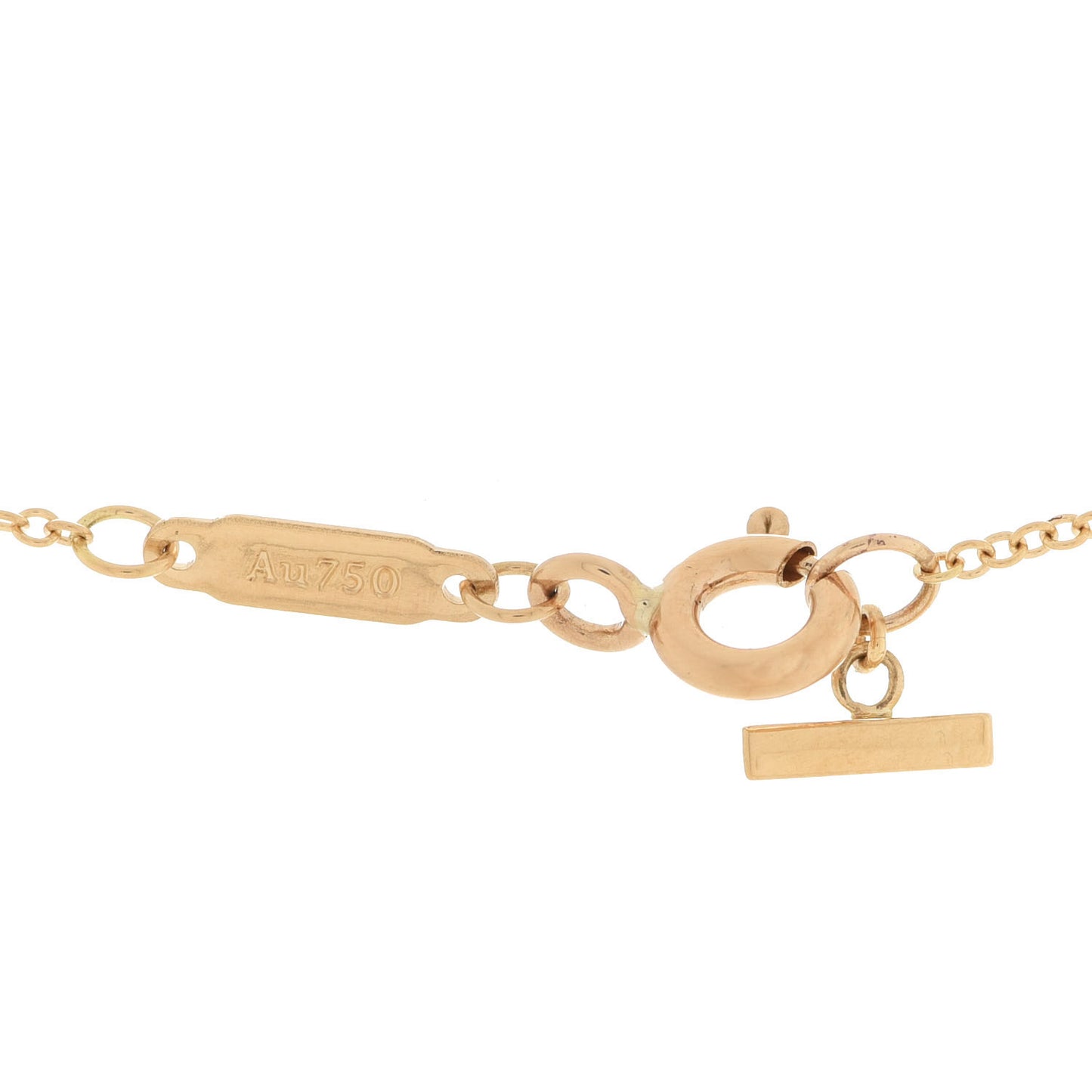 18K Yellow Gold Small T Smile Pendant Necklace