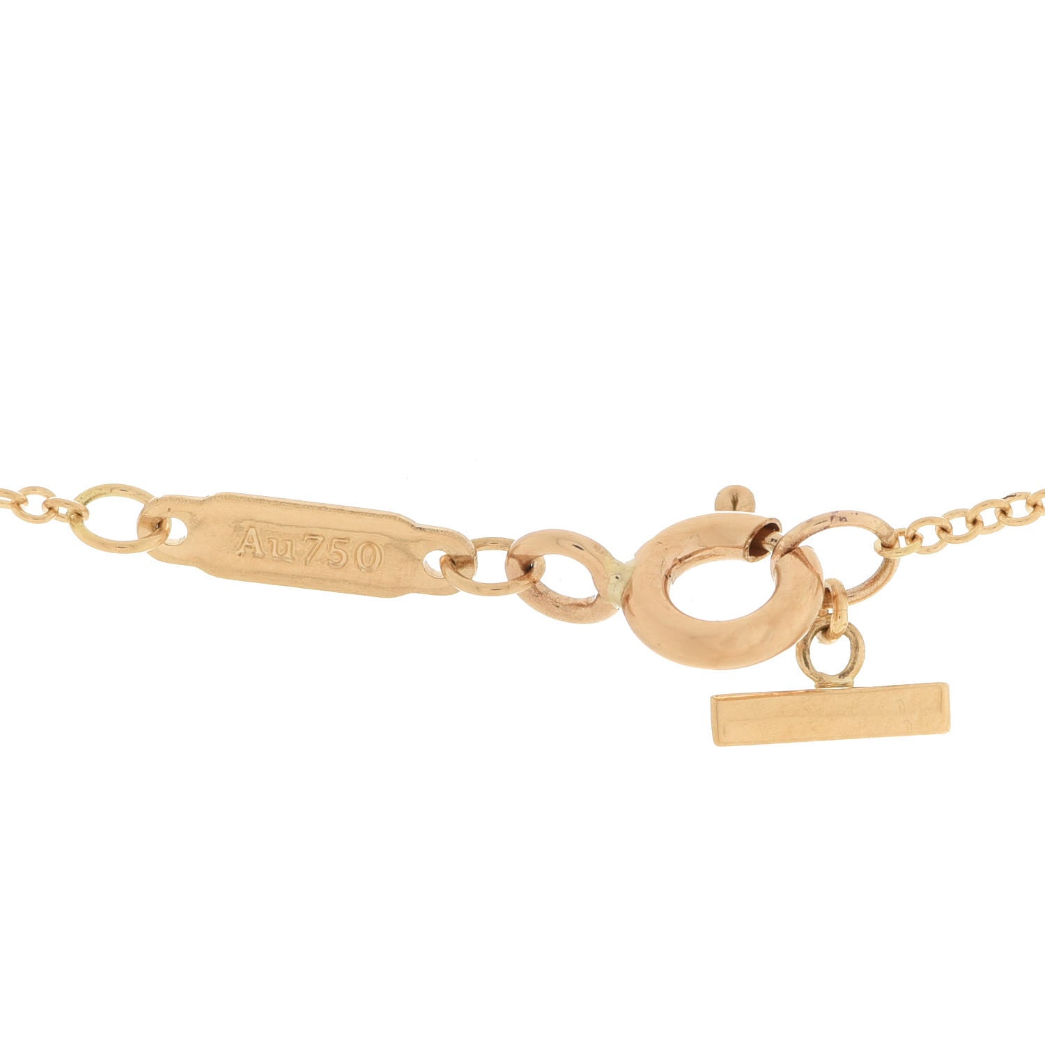 Tiffany 18K Yellow Gold Small T Smile Pendant Necklace 5 of 6