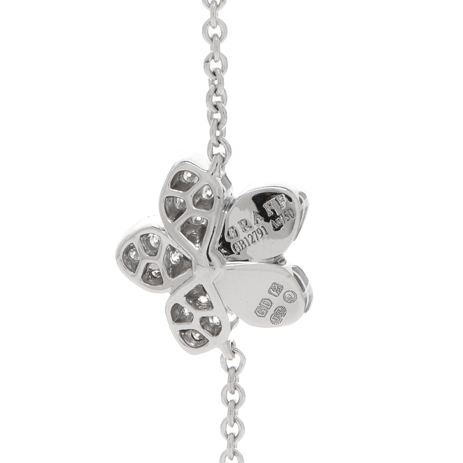 Graff 18K White Gold Diamond Wild Flower Bracelet 3 of 4