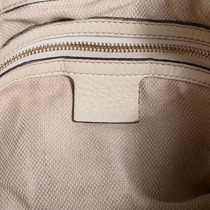 Gucci Pebbled Calfskin Medium Soho Chain Shoulder Bag Off White 7 of 8