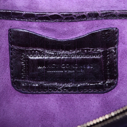 Nancy Gonzalez Crocodile Clutch Purple 7 of 8