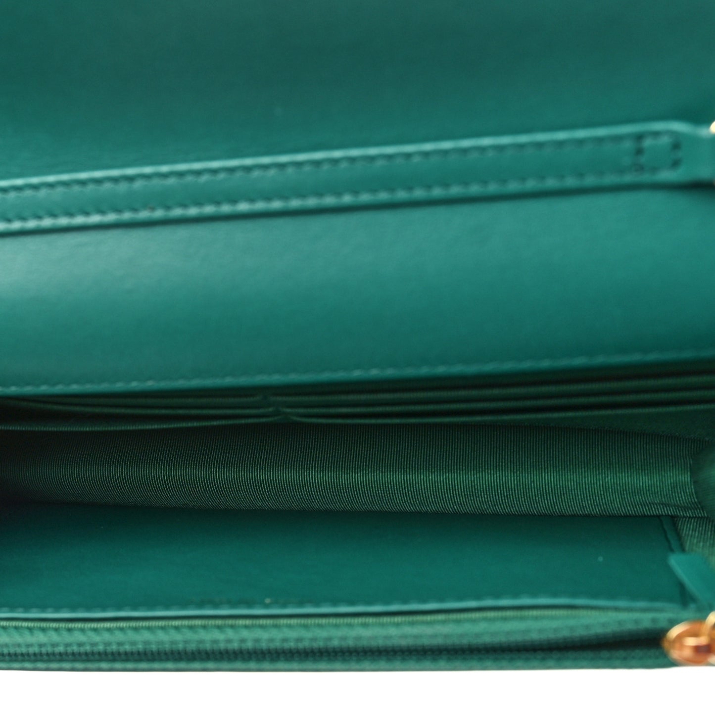 Aged Calfskin Quilted Reissue Wallet On Chain WOC Green