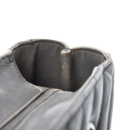 Saint Laurent Sheepskin Matelasse Chevron Large Monogram Shopping Bag Light Coal 20 of 21