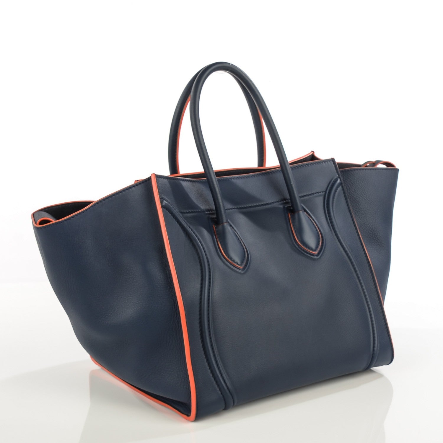 Celine Supple Calfskin Medium Phantom Luggage Midnight 3 of 7