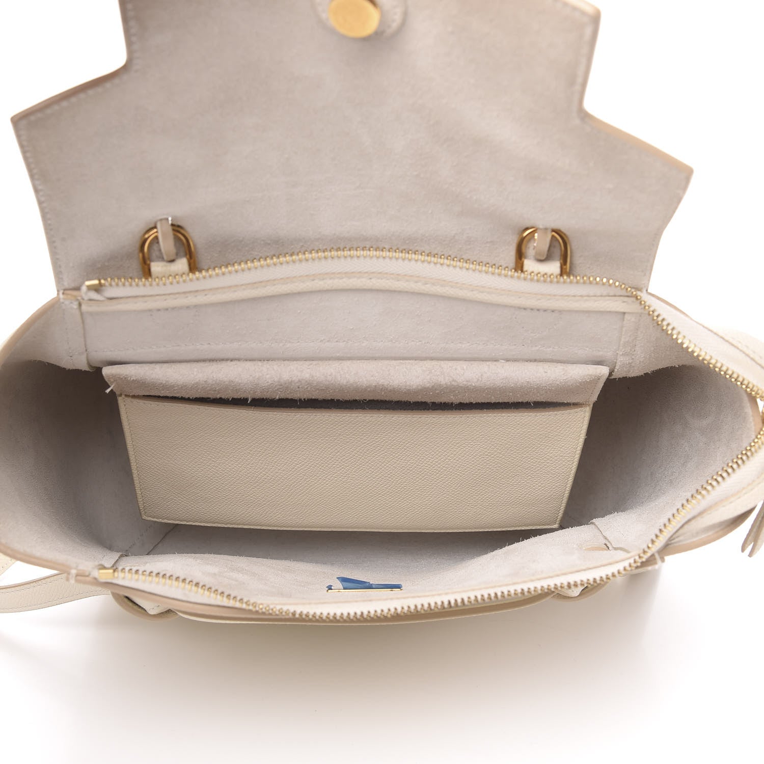 Celine Grained Calfskin Micro Belt Bag White 5 of 13