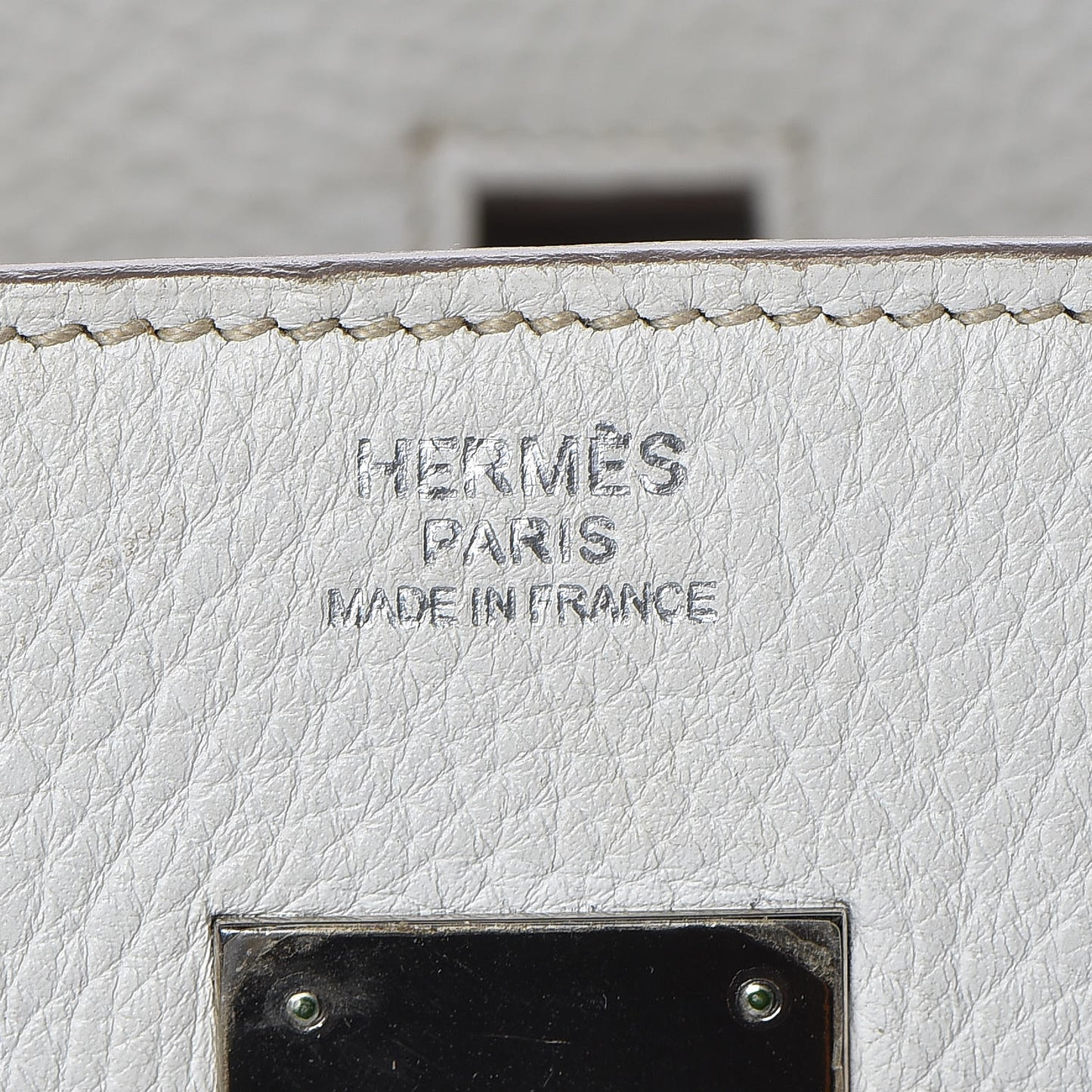 Taurillon Clemence Lizard Club Birkin 30 Gris Perle White Mykonos