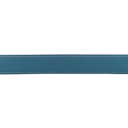 Hermes Box Togo 32mm H Belt 85 Black Blue Jean 7 of 11