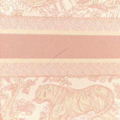 Christian Dior Canvas Embroidered Medium Dioriviera Toile De Jouy Book Tote Rose 11 of 11
