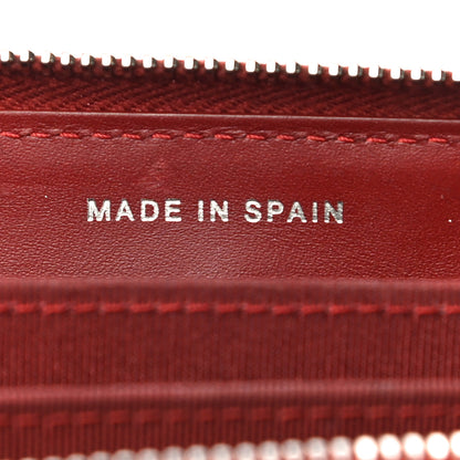 Chanel Patent Quilted Large Gusset Zip Around Wallet Red 8 of 13