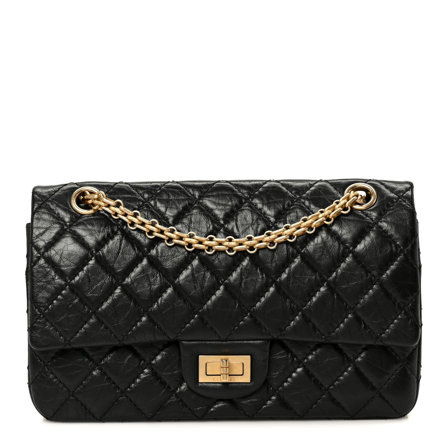 Chanel Aged Calfskin Quilted 2.55 Reissue 225 Flap Black 1 of 10