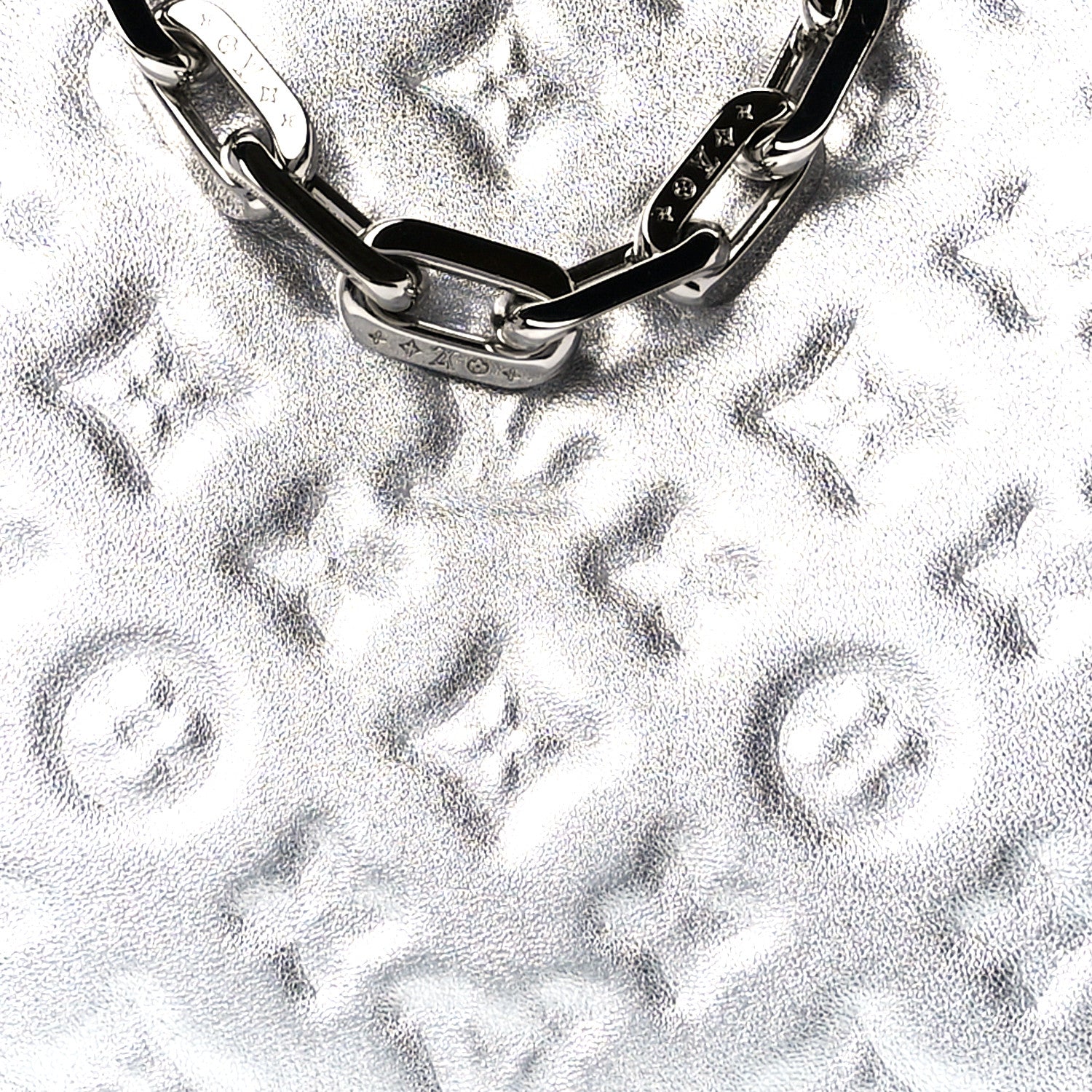 Louis Vuitton Metallic Lambskin Embossed Monogram Coussin PM Silver 8 of 11