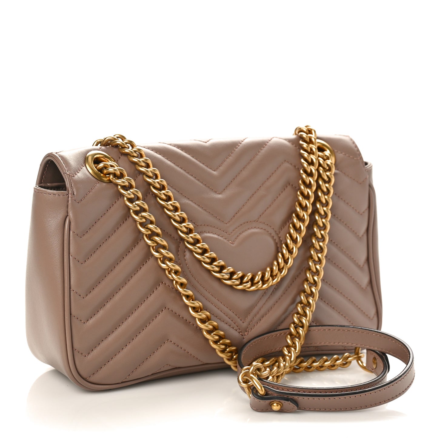 Calfskin Matelasse Small GG Marmont Shoulder Bag Porcelain Rose