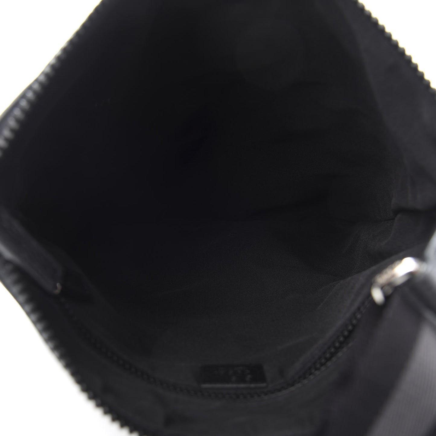 Nylon Monogram Medium Flat Messenger Bag Black