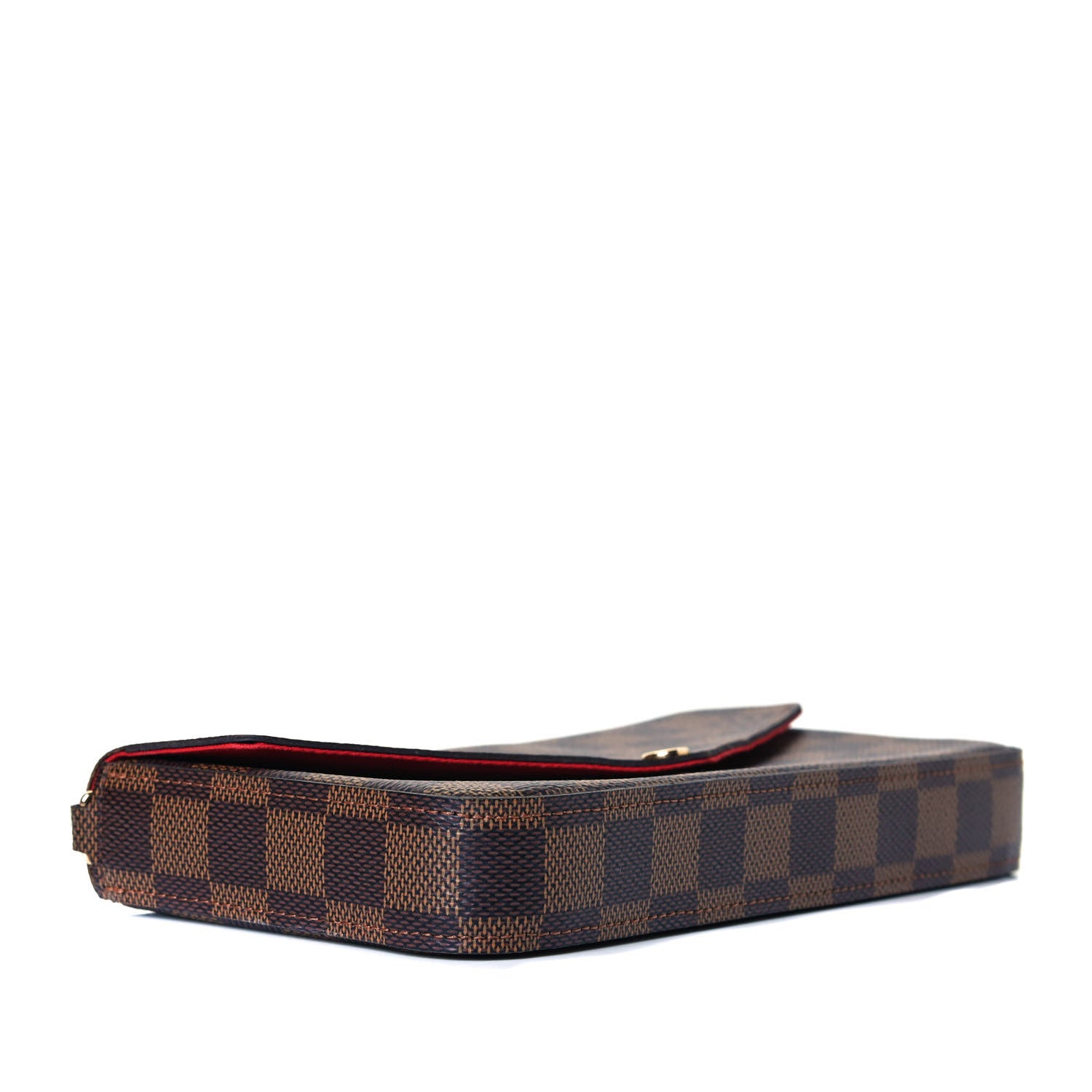 Louis Vuitton Damier Ebene Pochette Felicie Chain Wallet 4 of 8