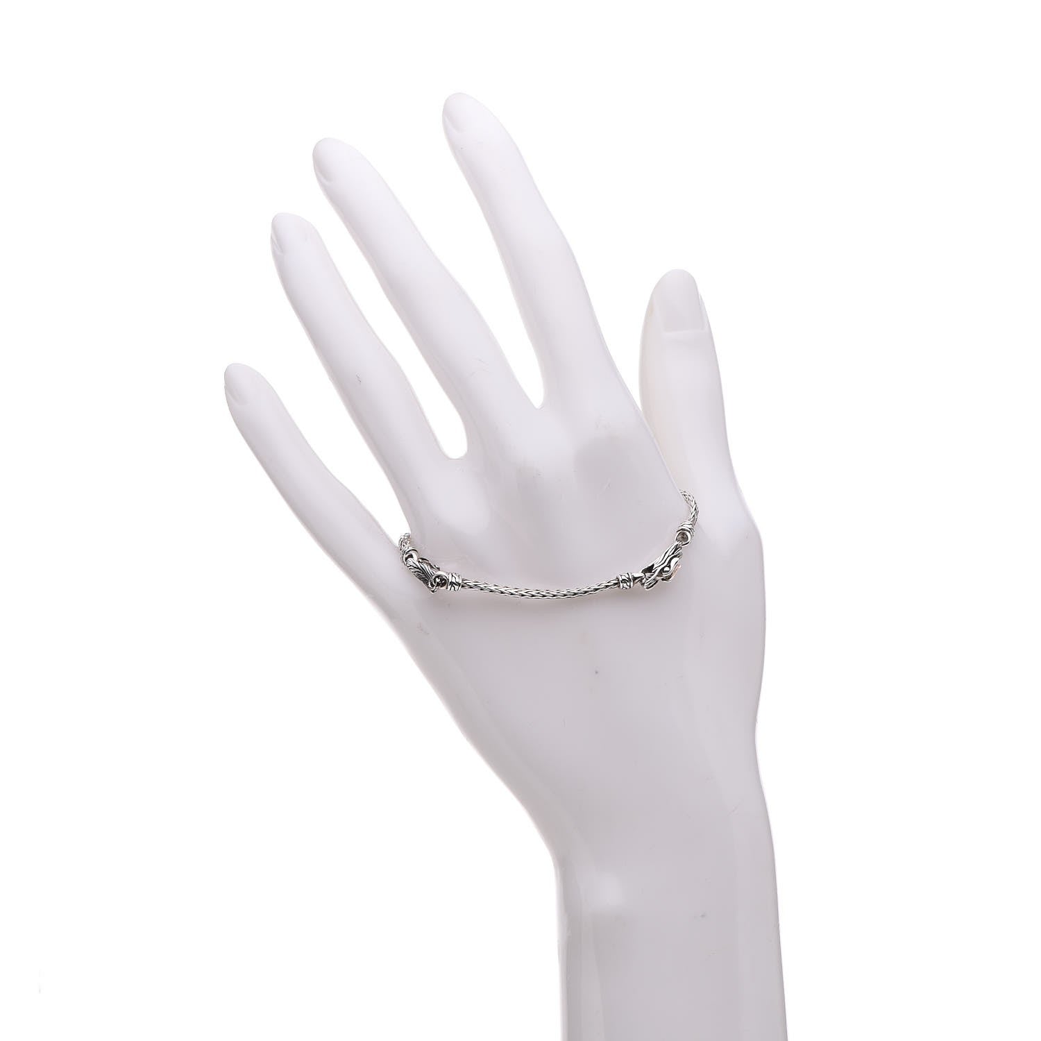 John Hardy Sterling Silver Naga Dragon Station Bracelet 2 of 8