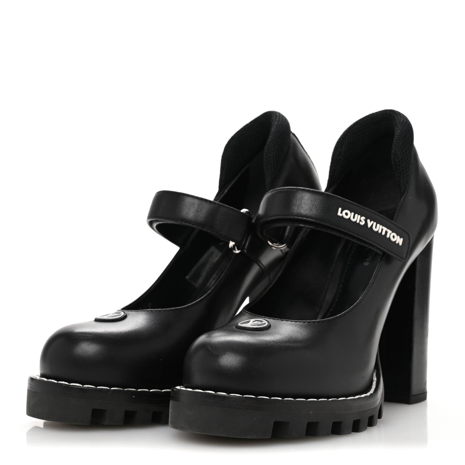 Louis Vuitton Calfskin Star Trail Ankle Pumps 37 Black 4 of 10