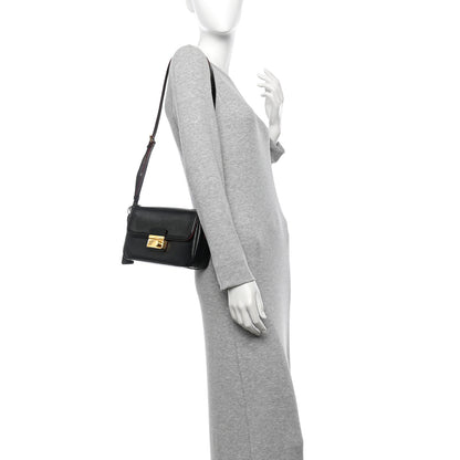 Prada Saffiano Vernice Sound Shoulder Bag Black 2 of 15