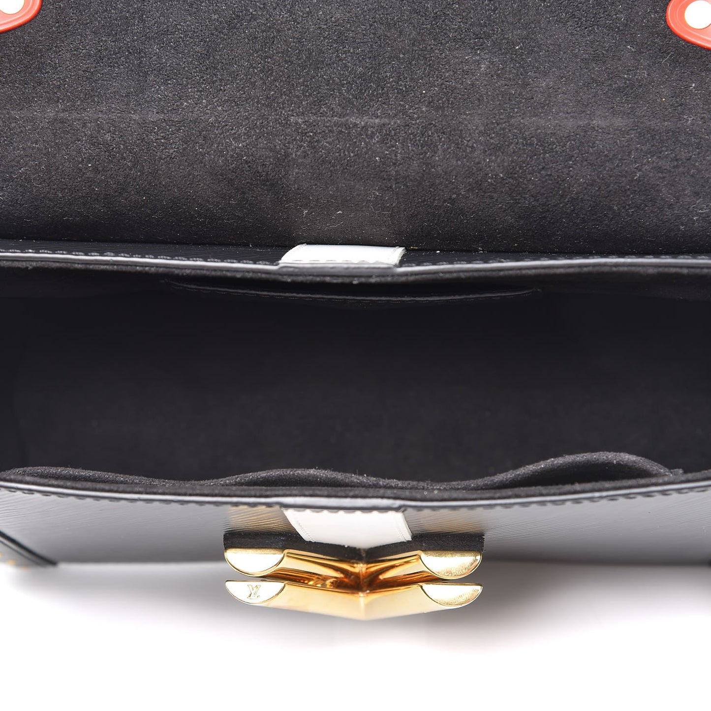 Epi Monogram Complice Trunks and Bags Twist Shoulder Bag MM Black
