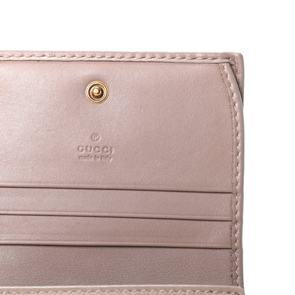 Gucci Calfskin Matelasse GG Marmont Card Case Wallet Porcelain Rose 6 of 8
