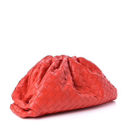Bottega Veneta Nappa Maxi Intrecciato The Pouch Oversized Clutch Bright Red 3 of 7