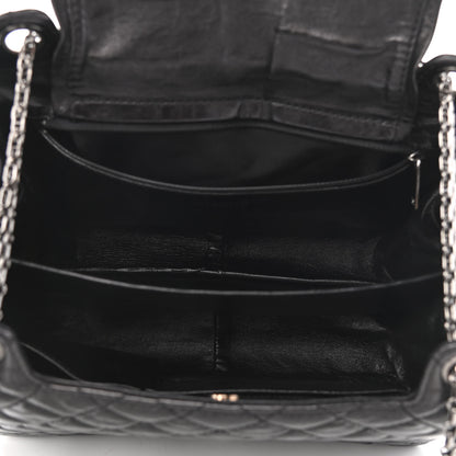 Chanel Metallic Aged Calfskin Quilted Reissue 2.55 Accordion Flap Black 5 of 10