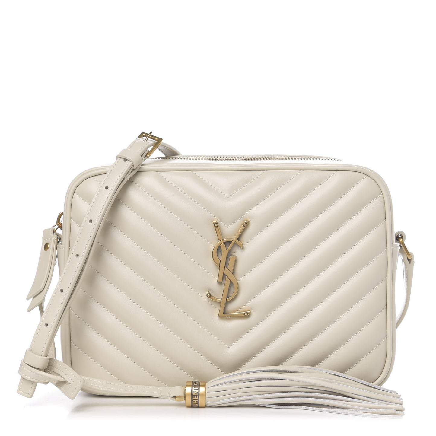 Calfskin Matelasse Monogram Lou Camera Bag Crema Soft