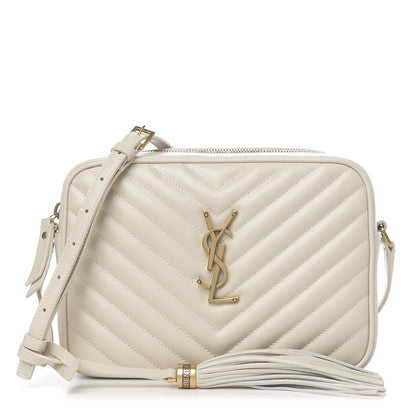Saint Laurent Calfskin Matelasse Monogram Lou Camera Bag Crema Soft 1 of 8