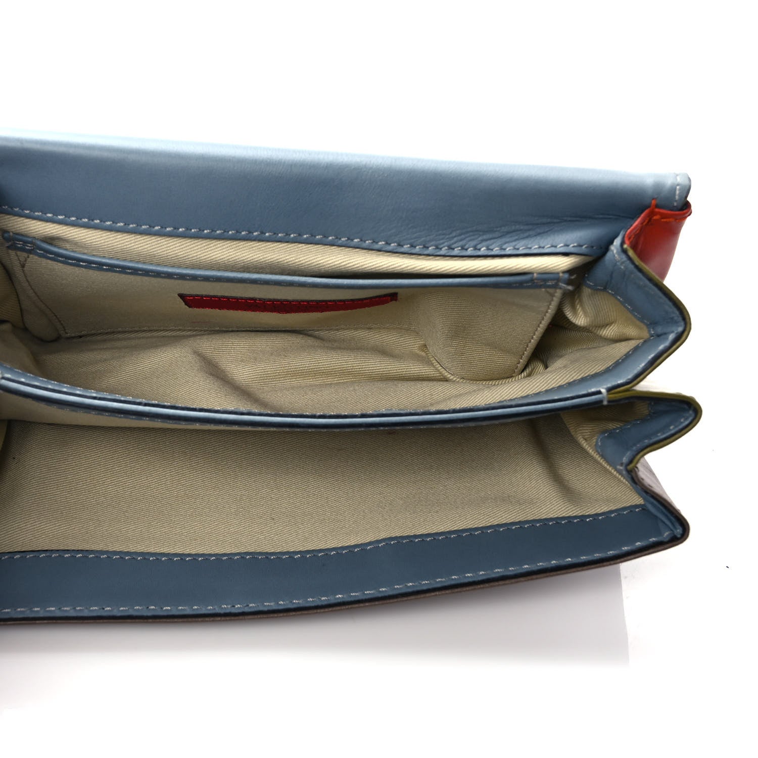 Valentino Garavani Nappa Colorblock Va Va Voom Shoulder Bag Sky Blue 5 of 9